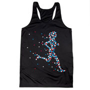 Women's Racerback Performance Tank Top - Patriotic Runner Girl