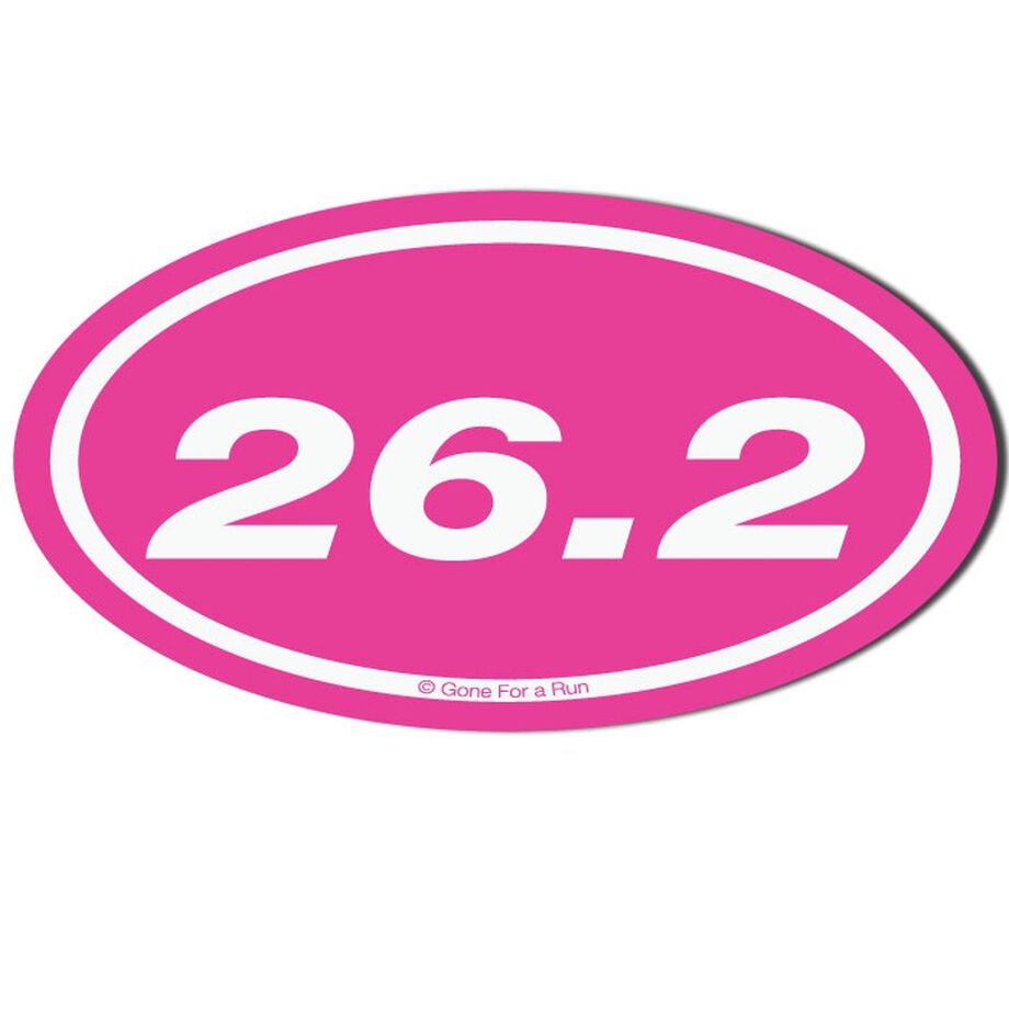 26.2 Marathon Car Magnet - Pink