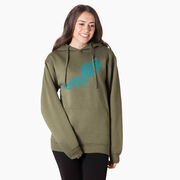 Statement Fleece Hoodie -  Winged Foot Inspirational Words