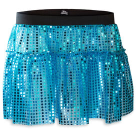 Running Costume Skirt - Turquoise Glitter Sequined