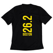 Women's Short Sleeve Tech Tee - Boston 26.2 Vertical