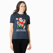 Running Short Sleeve T-Shirt - Will Run for Milk and Cookies