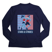 Women's Long Sleeve Tech Tee - Stars and Strides