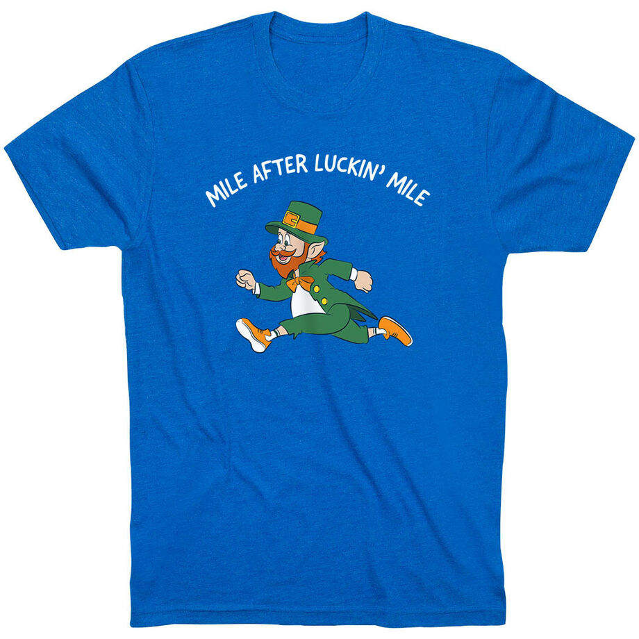 Running Short Sleeve T-Shirt - Mile After Luckin Mile