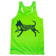 Women's Racerback Performance Tank Top - I'd Rather Be Running with My Dog