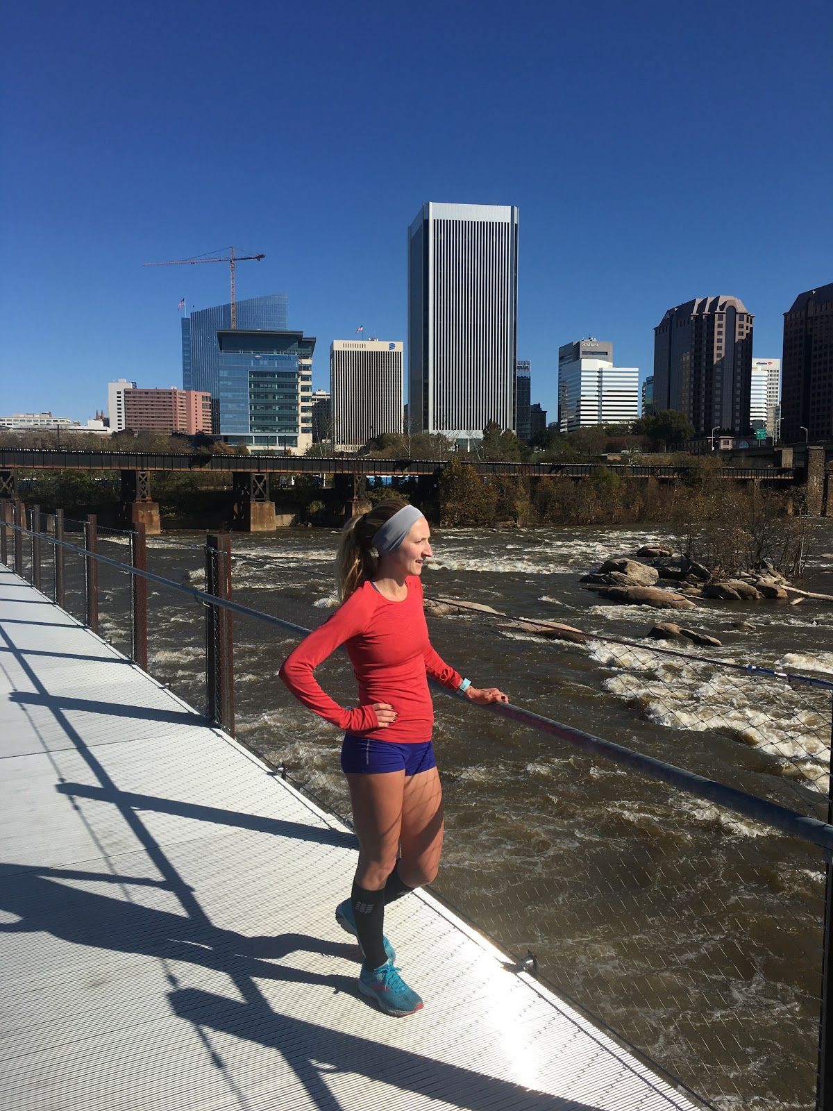 Sarah taking in the River City views