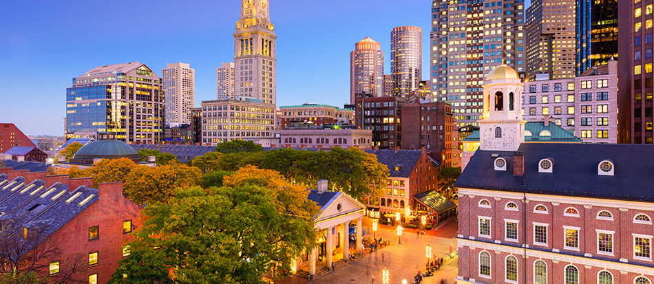 Downtown Boston Cityscape 2021