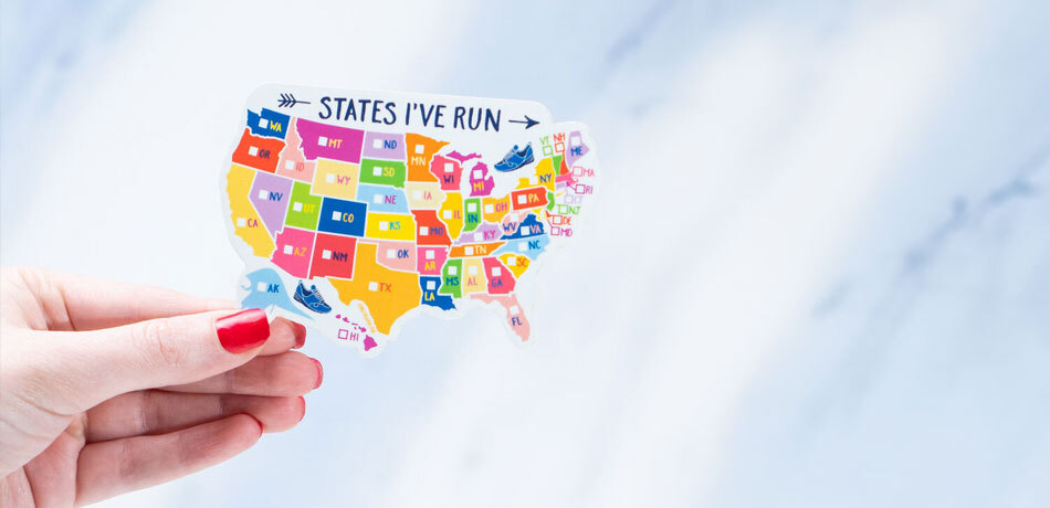 States I Run Sticker