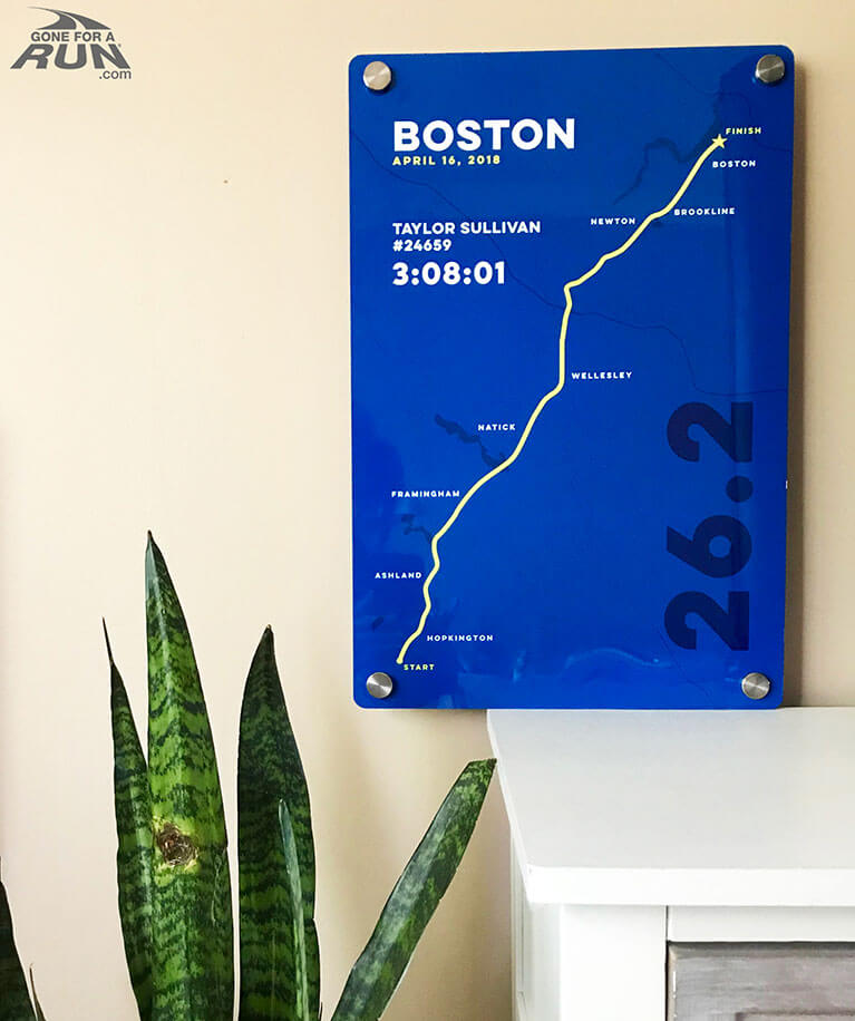 Boston Marathon Map Room Sign