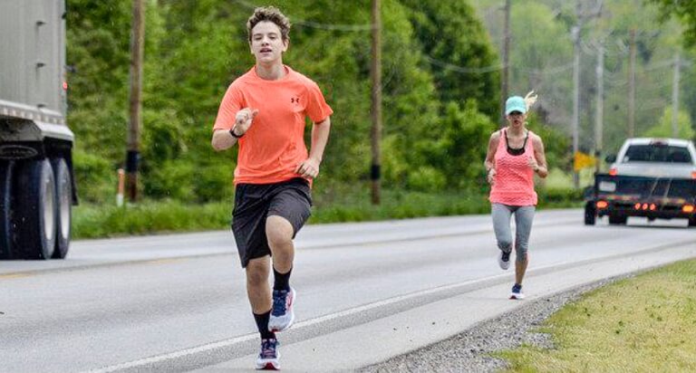 Cassandra and Elijah Running