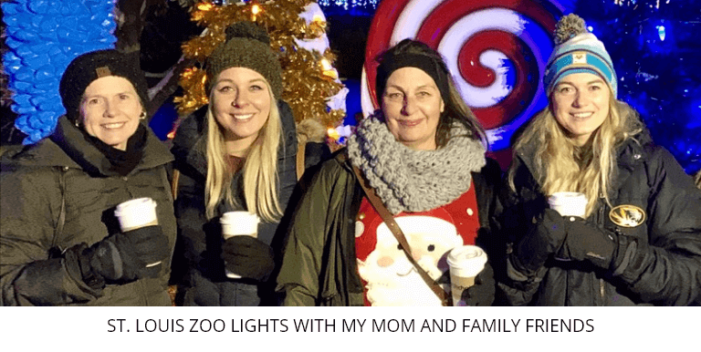 St. Louis Zoo Lights With My Mom and Family Friends