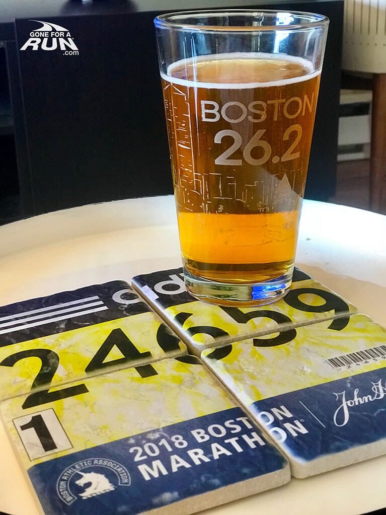 Boston Marathon Beer Glasses and Coasters