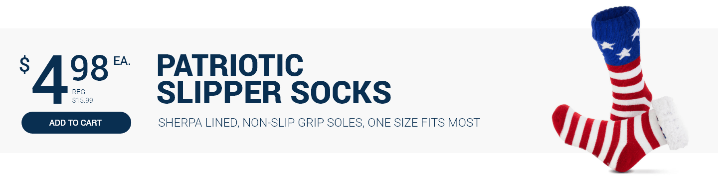 Patriotic Slipper Socks