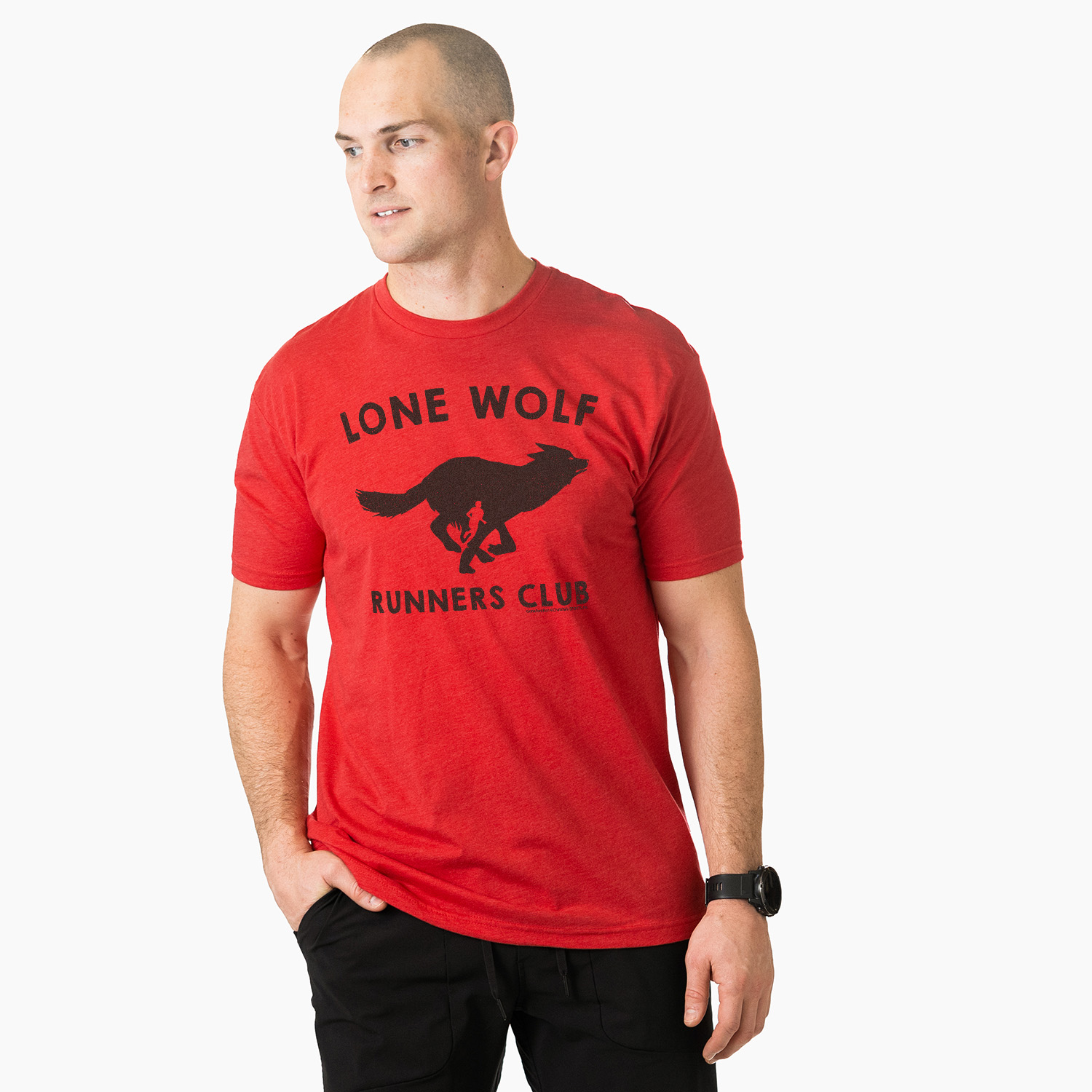 Running Short Sleeve T-Shirt For | Run Run Lone Wolf Gone - a Club