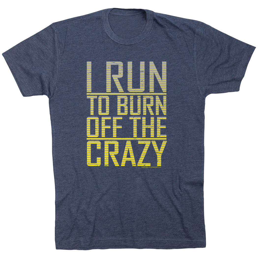 running with shirt off