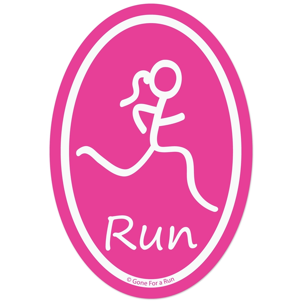 Run run run my car. Стикеры Running Trail. Стикер Run fun. Pink Run. Logo for girl to g.
