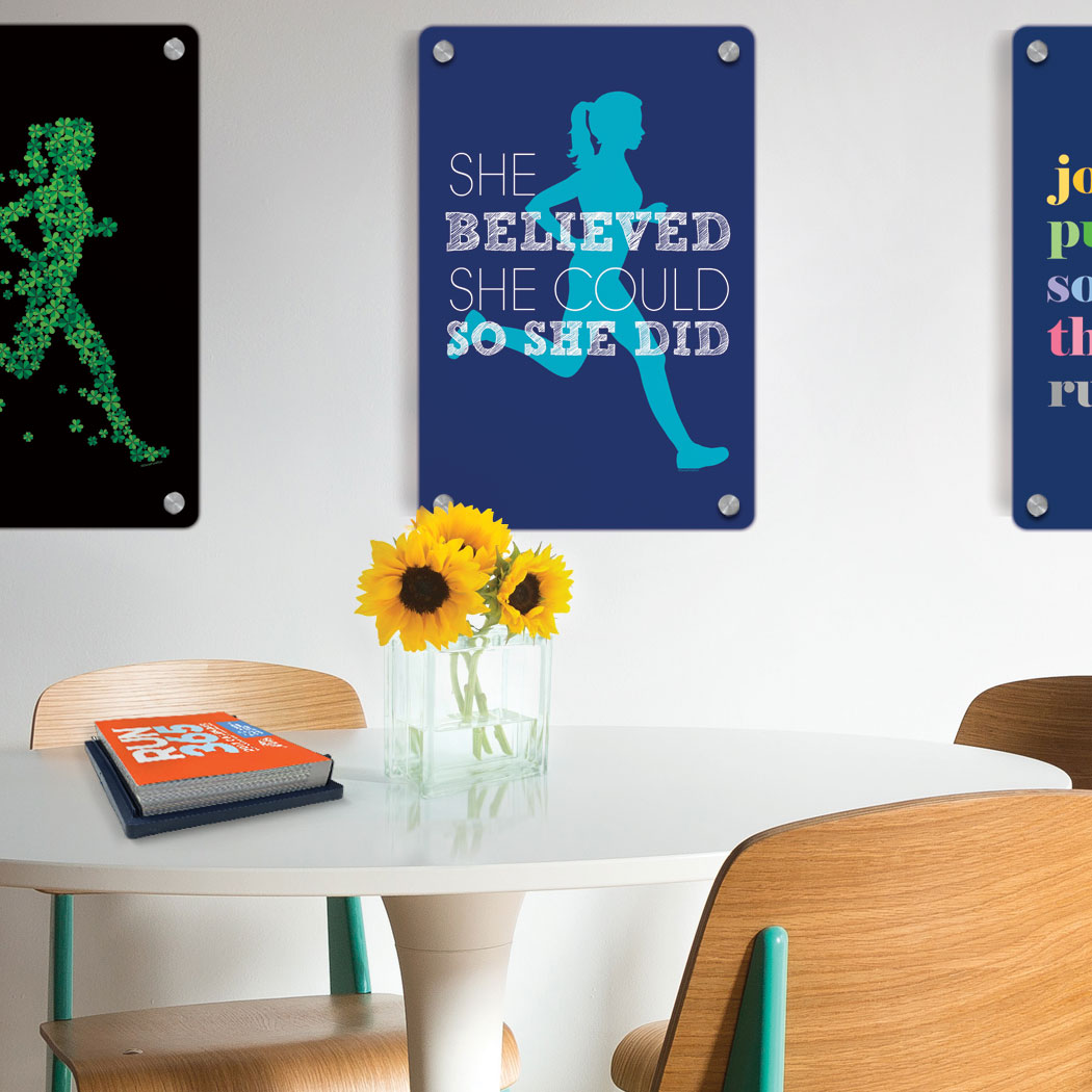 Running Metal Wall Art Panel She Believed Could So Did Running Metal Wall Art Panel She Believed Could So Did Silhouette