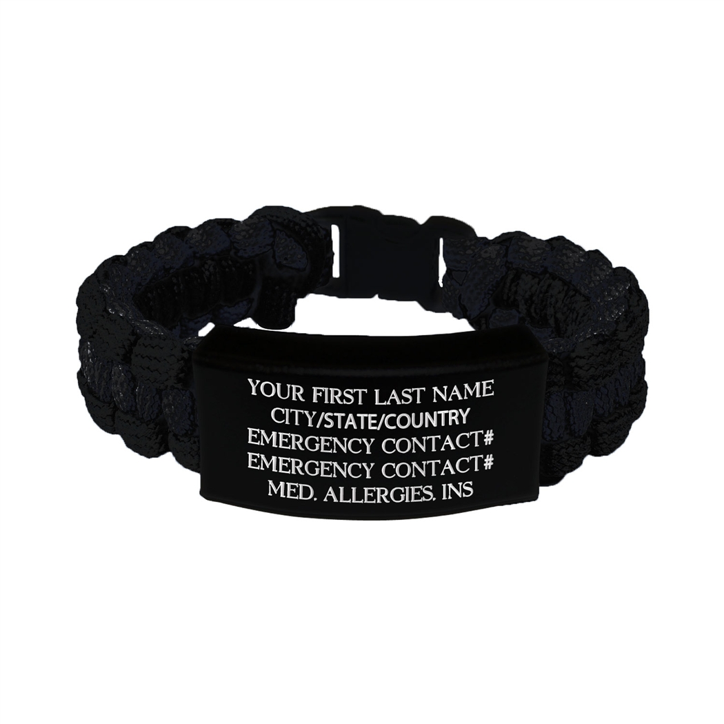 Paracord Idmeband Bracelet Goneforarun Paracord Idmeband Bracelet