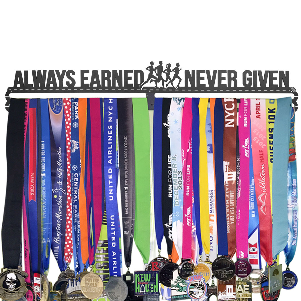 Inspirational Extra-Long Race Medal Hanger for Runners
