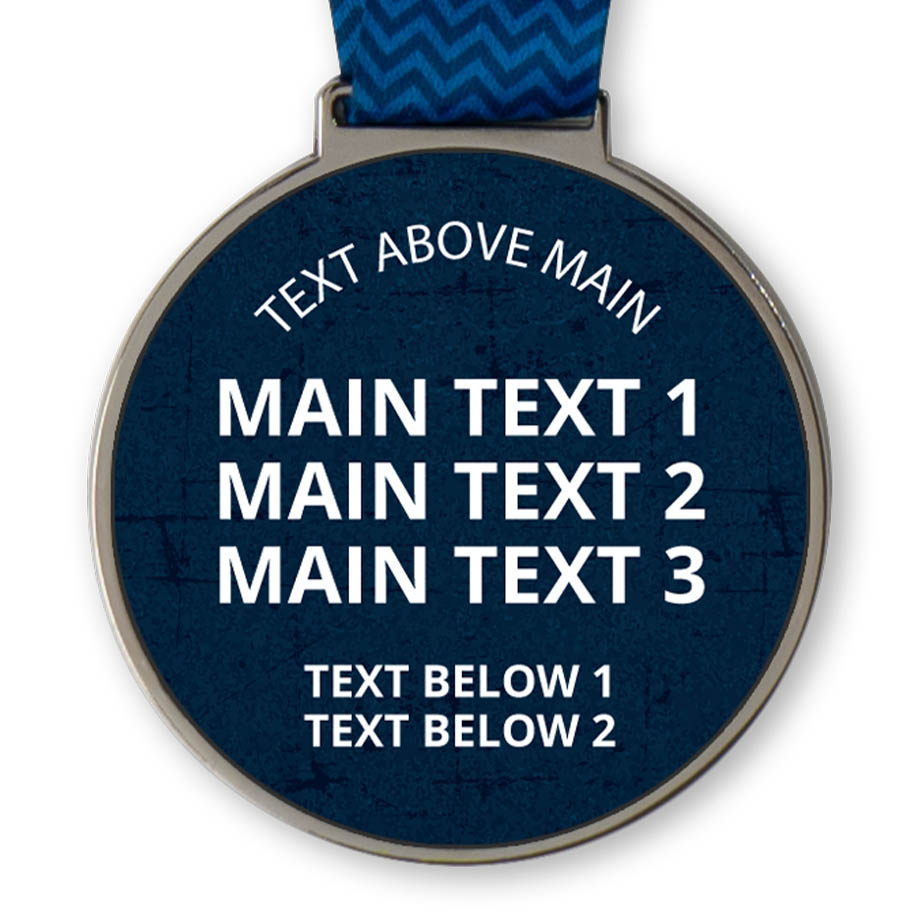 Round Circle Custom Virtual Race Medal - Personalization Image