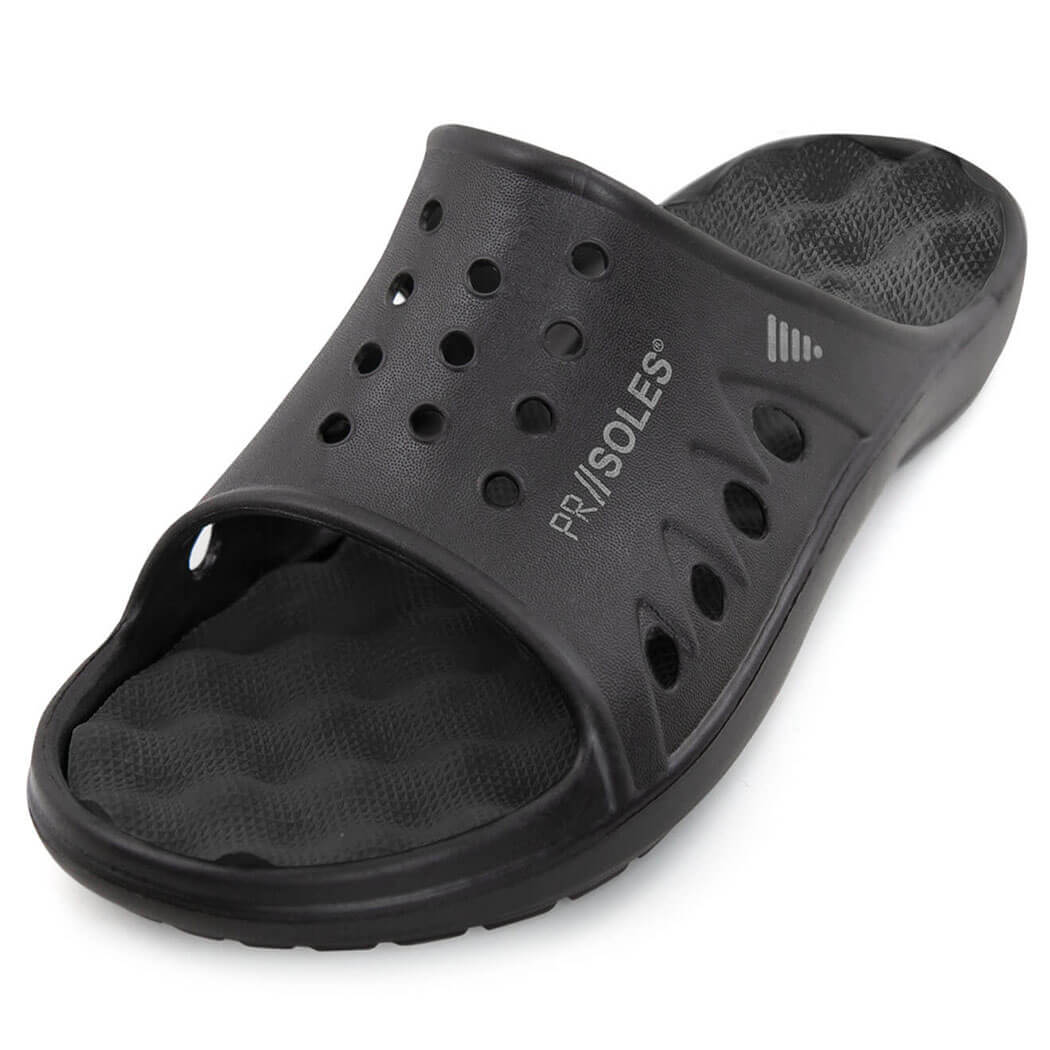 PR SOLES® Original Recovery Slide Sandals for Runners, Black