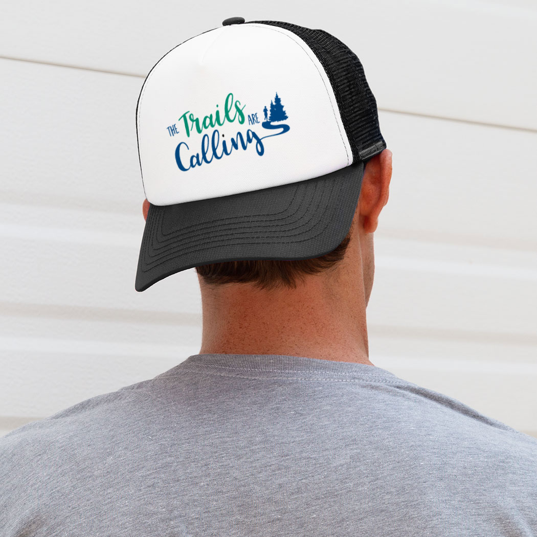 trail running trucker hat