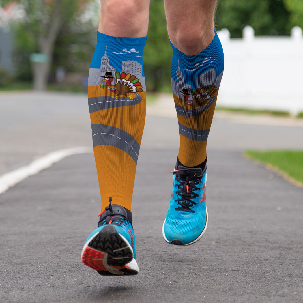 Running Printed Knee-High Socks 