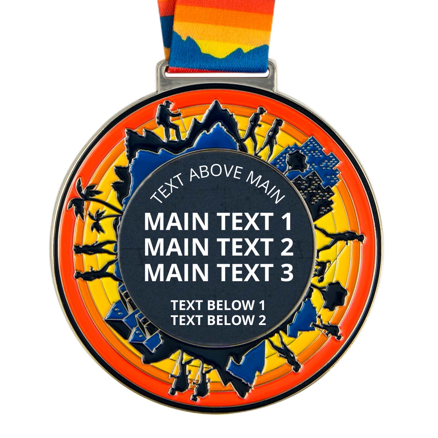 Hike/Walk Custom Race Medals - Personalization Image