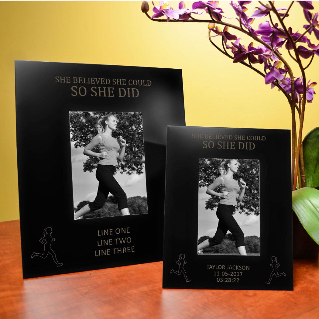 Running Engraved Picture Frame She Believed Could So Did Running Engraved Picture Frame She Believed Could So Did