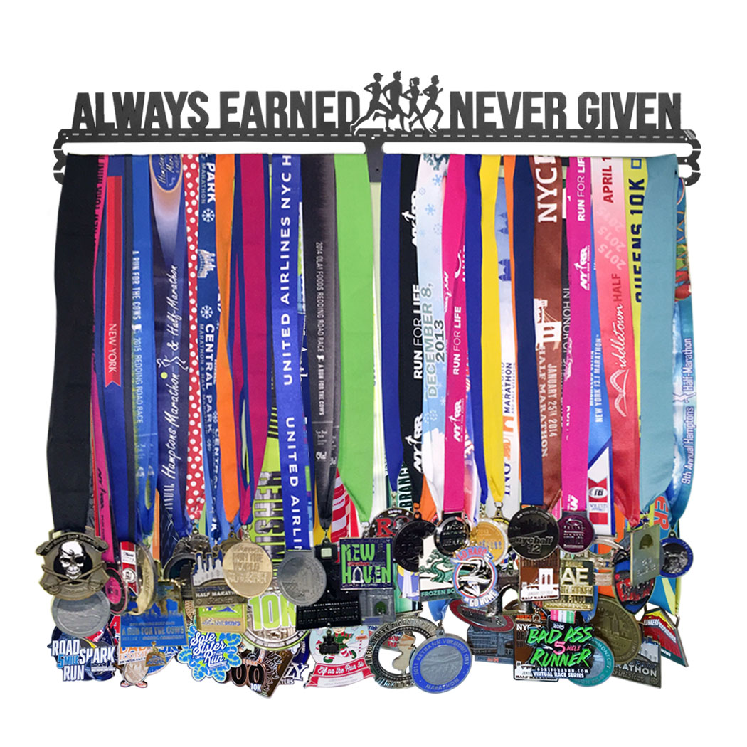 Inspirational Extra-Long Race Medal Hanger for Runners