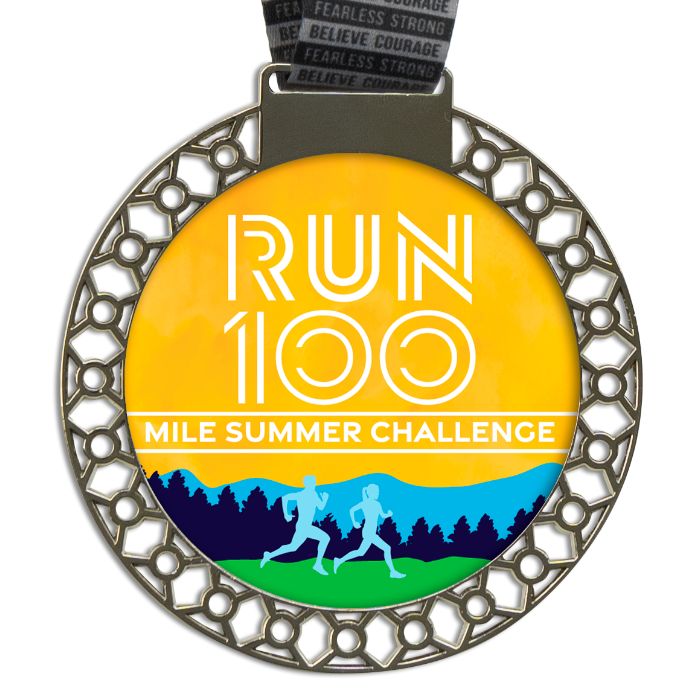 100 Miles Monthly Virtual Challenge Medal Run Walk Swim Cycle RAINBOW 