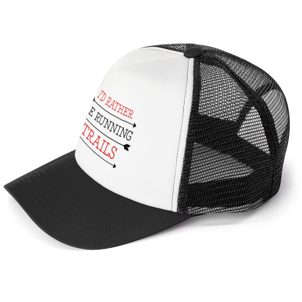 trail running trucker hat