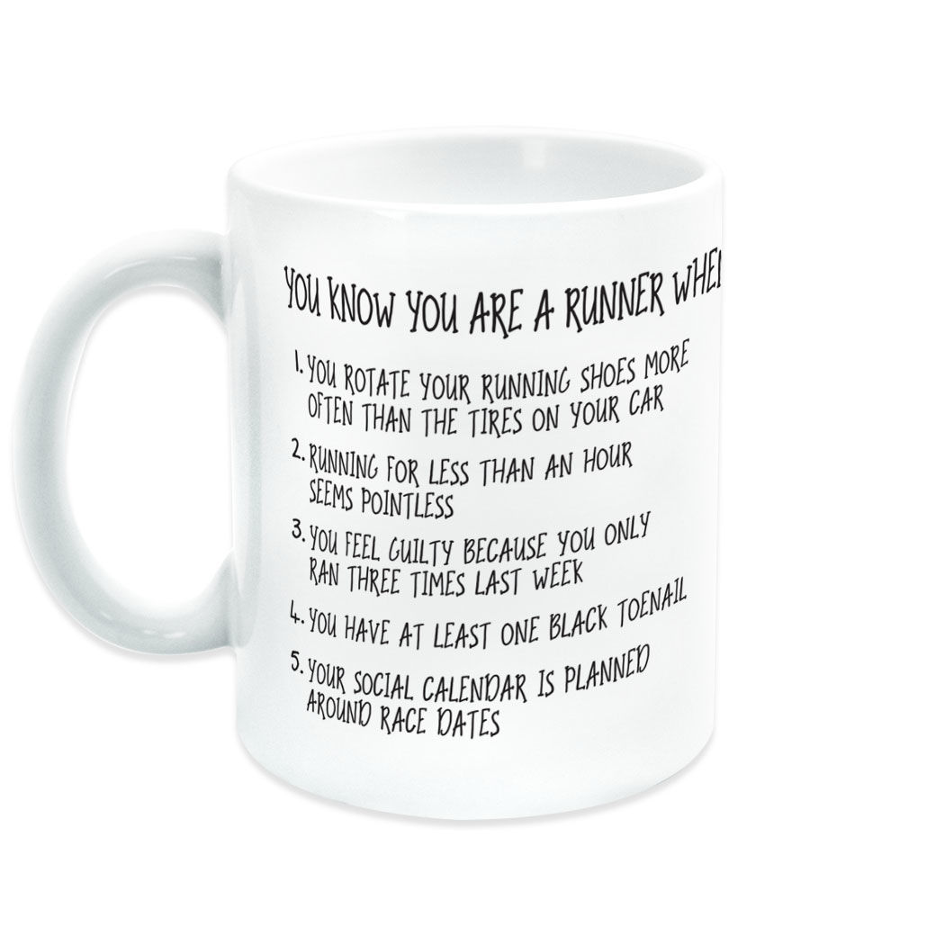 Coffee Mugs for Runners, Printed Running Coffee Cups Coffee Mugs for Runners, Printed Running Coffee Cups