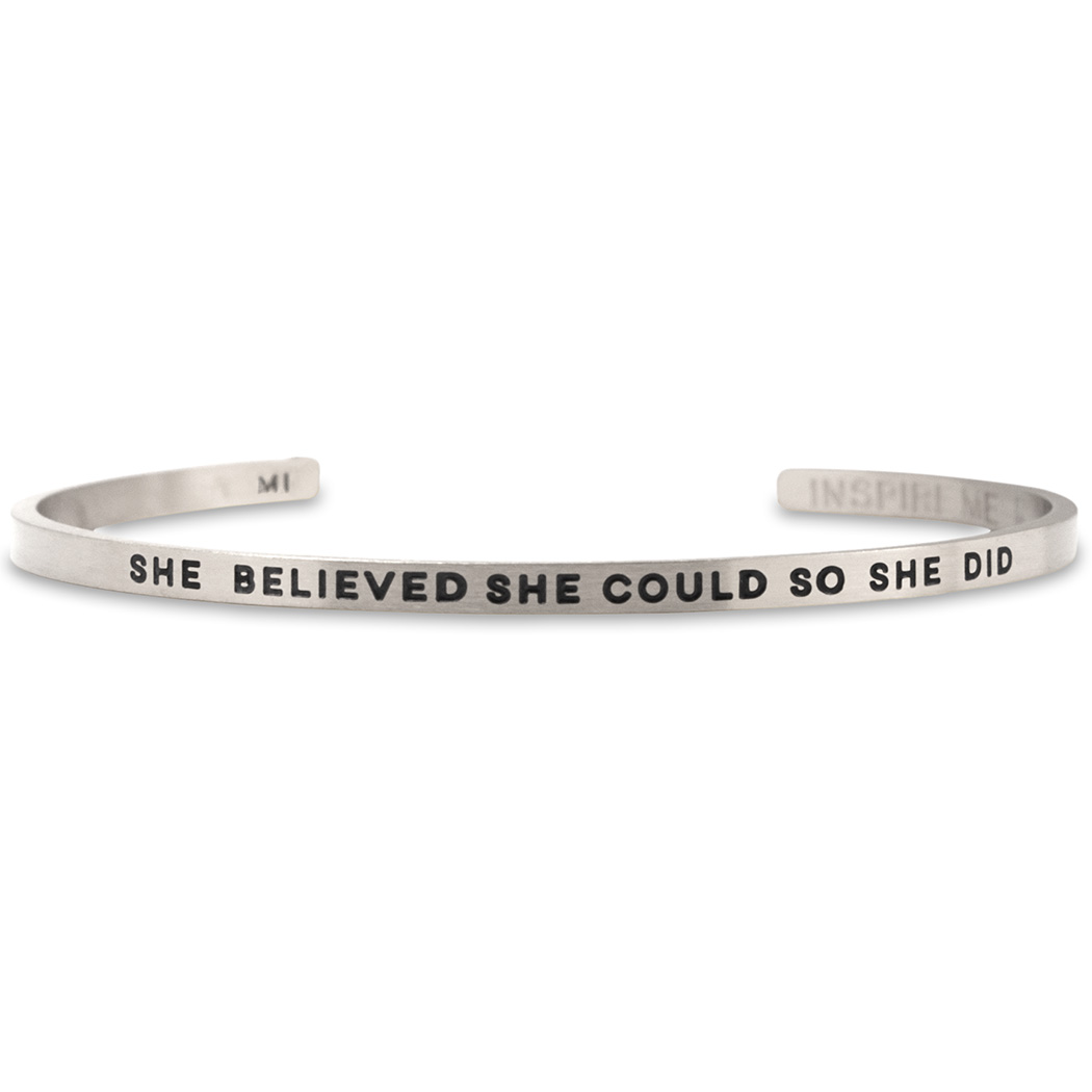 Inspireme Cuff Bracelet She Believed Could Gone For A Run Inspireme Cuff Bracelet She Believed Could Click To Enlarge