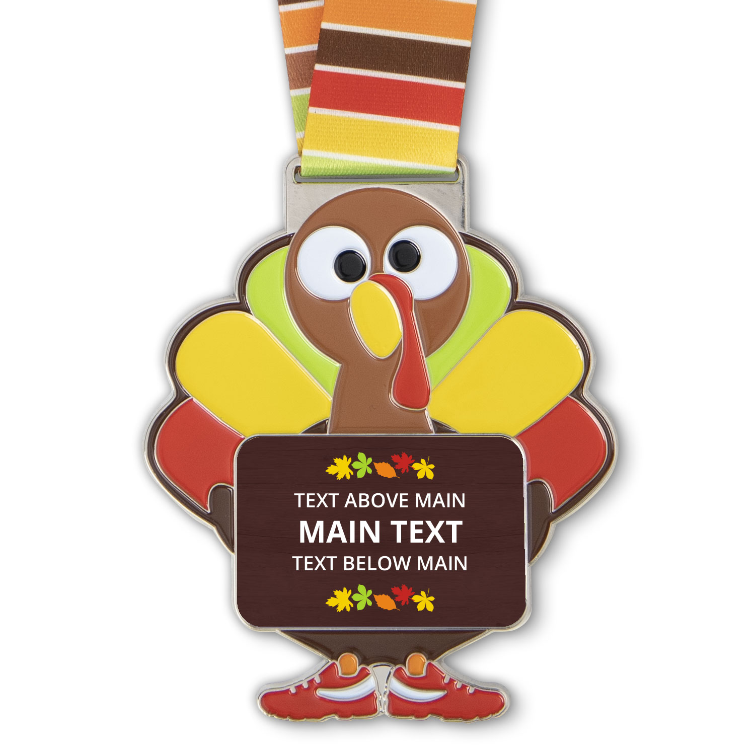 Turkey Trot Custom Race Medals - Personalization Image