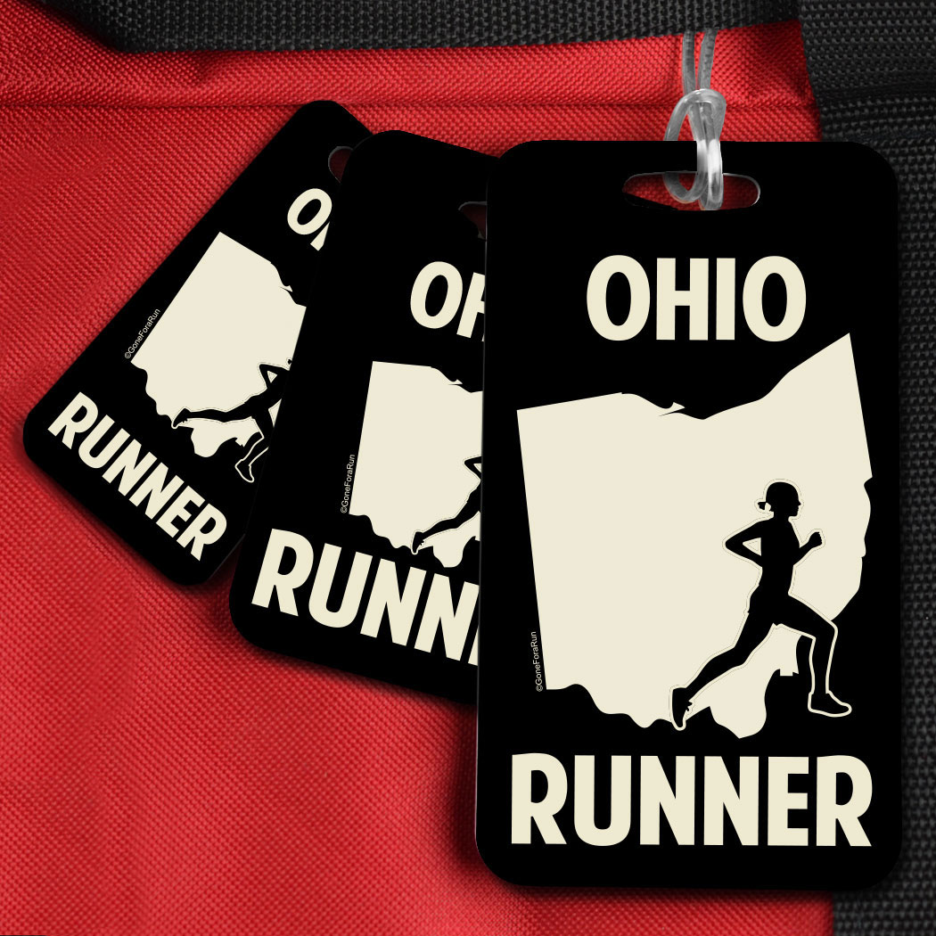 bag luggage tag ohio state runner female running bag personalizable christmas ornaments