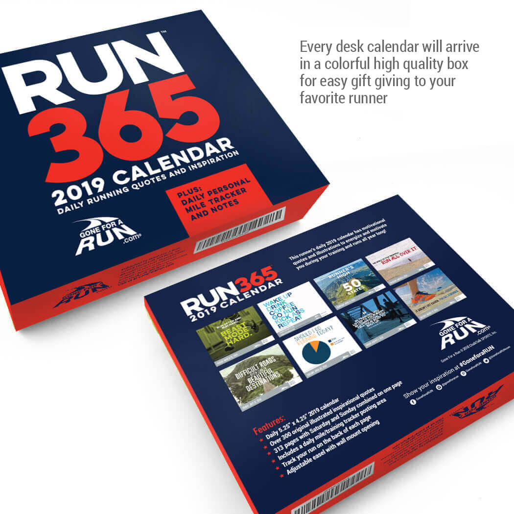 inspirational runners 2019 daily desk calendar daily quote calendar 2019