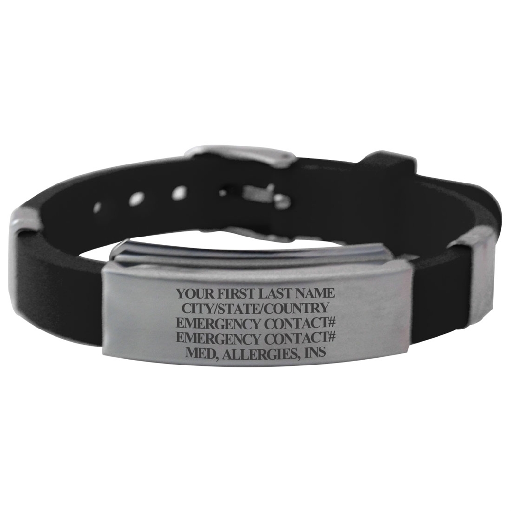 Id Information Bracelets For Runners Gone A Run Precision Silicone Idmeband Bracelet