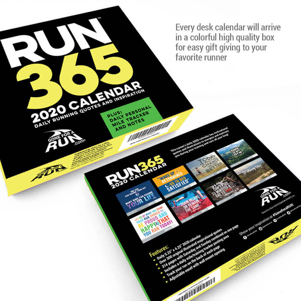 Inspirational Runner S 2020 Daily Desk Calendar