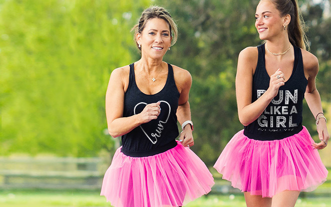 Pink running skirt store