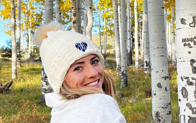 Shop Our Pom Pom Knit Hat for Runners