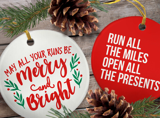 Christmas Tree Ornaments For Runners Gone For A Run