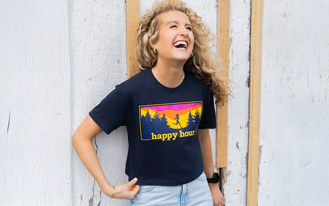 Shop Our Happy Hour Crop Tee