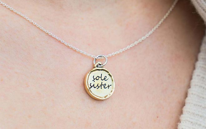 Gone For A Run Runner Heart Necklace